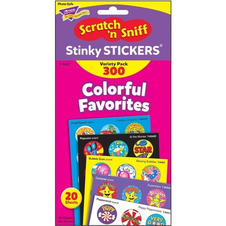 TREND Colorful Favorites VP, Scratch N' Sniff, 300 Stickers, Multi TEPT6481